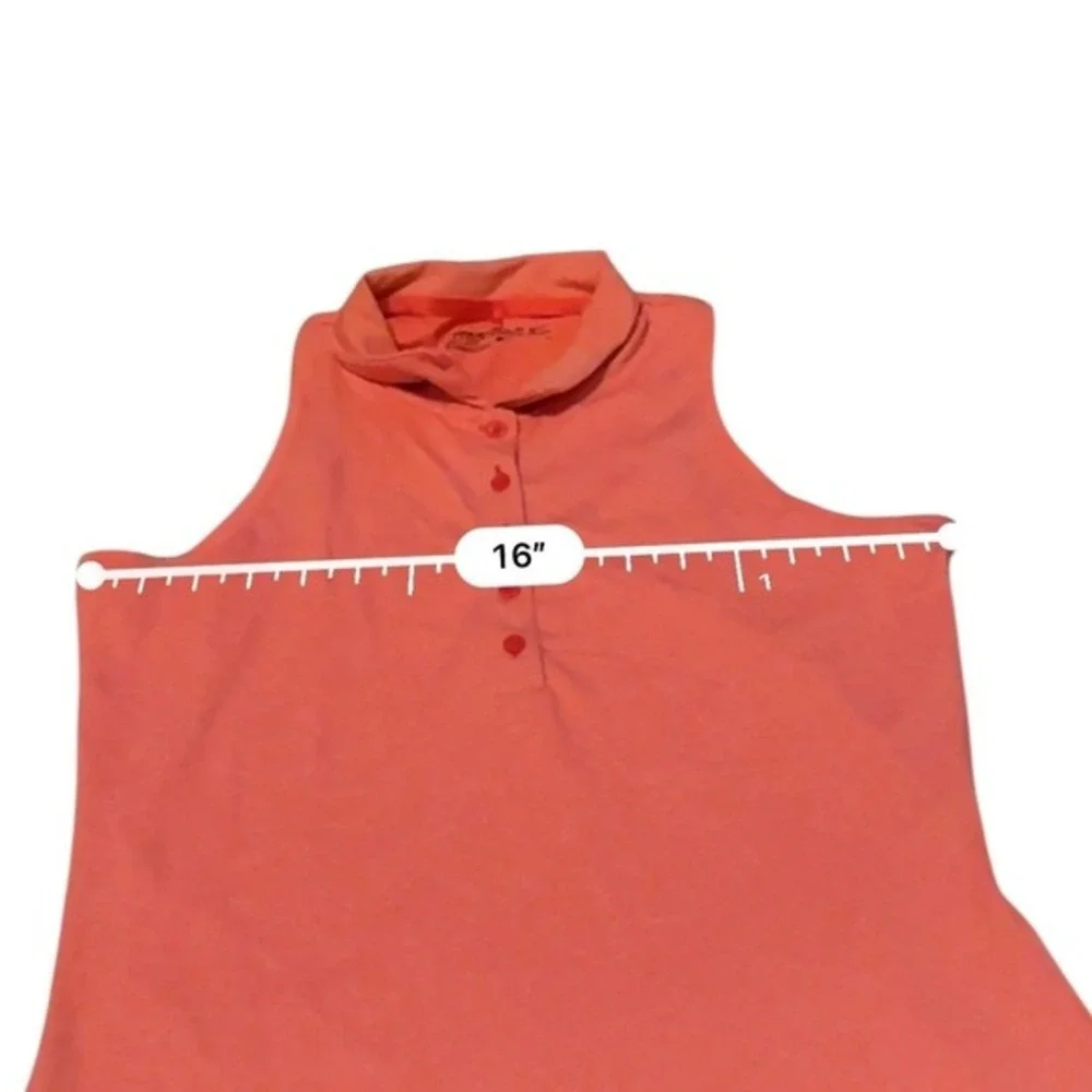Nike Golf‎ Dri-FIT Sleeveless Polo Shirt Women's Small Coral Athletic Golf Top
